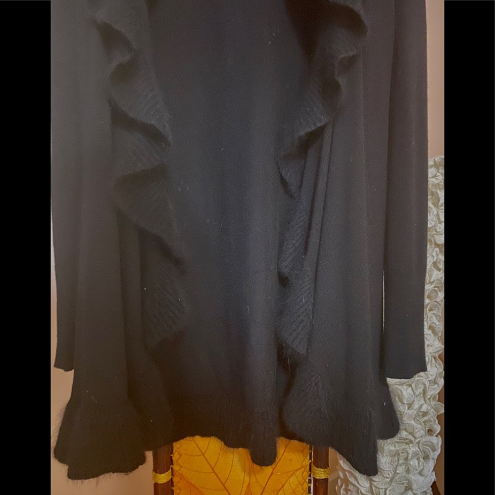 💐WHBM Angora Draped Ruffle Sweater L - Picture 4 of 5